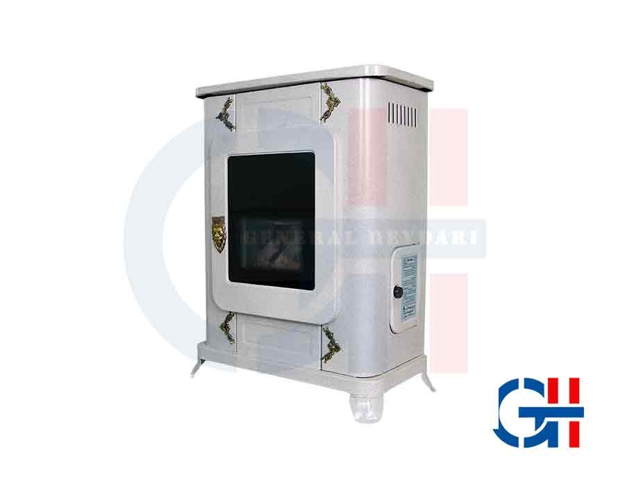  بخاری گازی جنرال مدل 24000 طرح شومینه سفید 