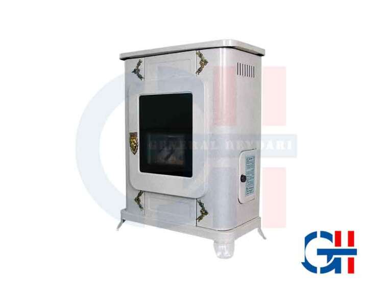 بخاری گازی جنرال مدل 24000 طرح شومینه سفید