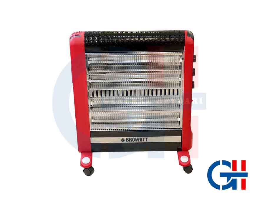 بخاری برقی بروات مدل BR-2400 قرمز مشکی